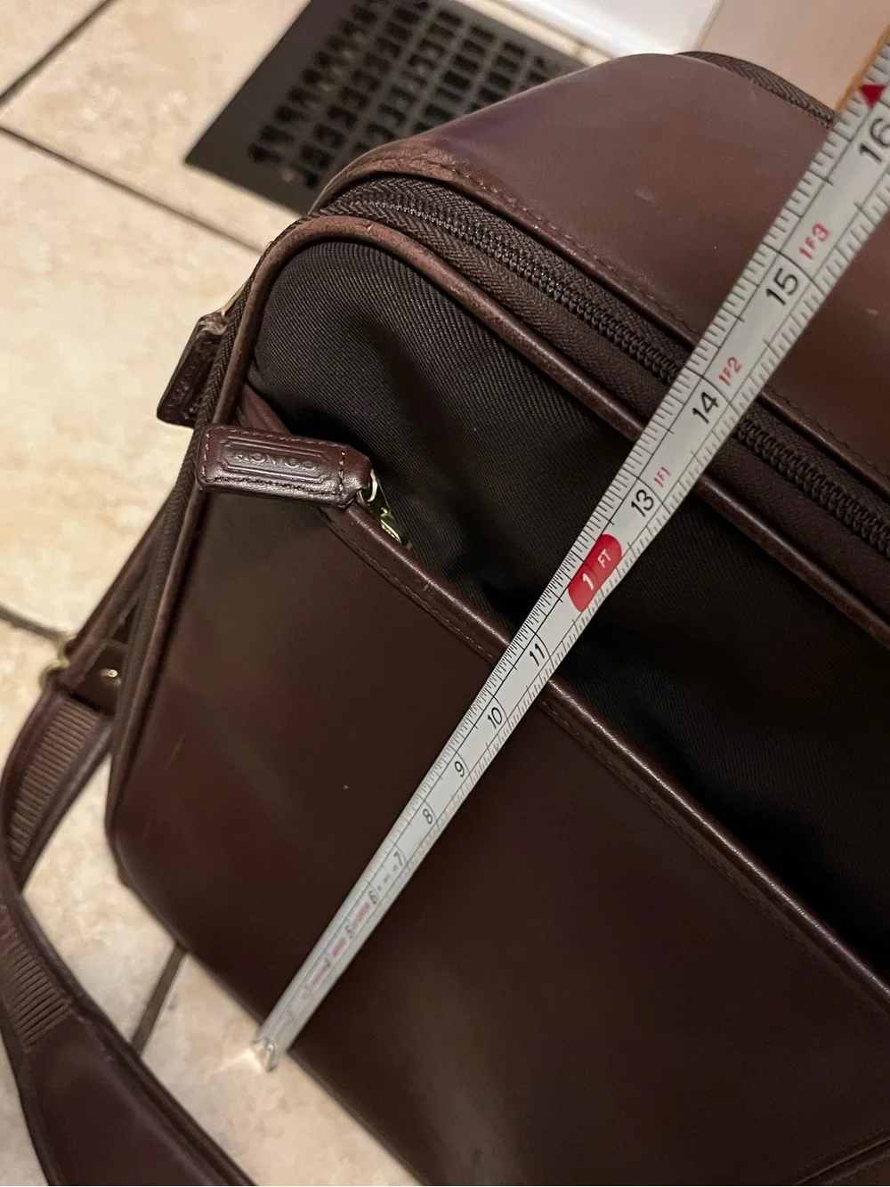 Coach Vintage Mahogany Travel Twill Case